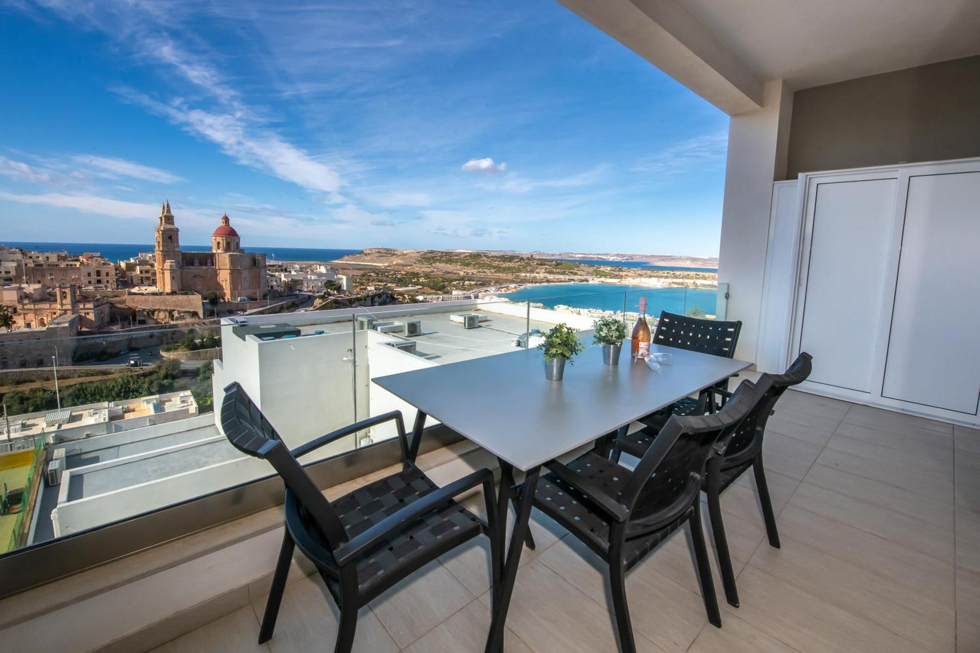 Clifftop Modern Apartment Mellieħa Exterior foto