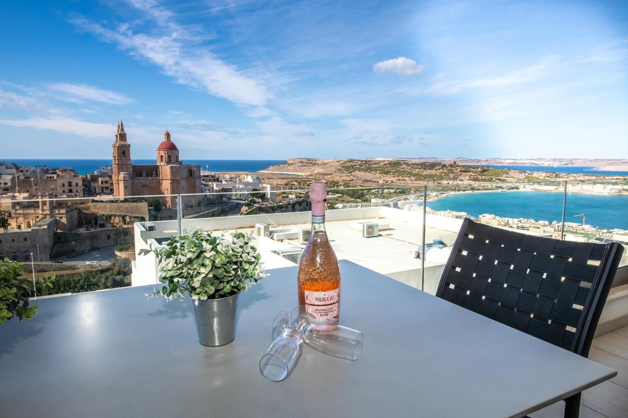 Clifftop Modern Apartment Mellieħa Exterior foto